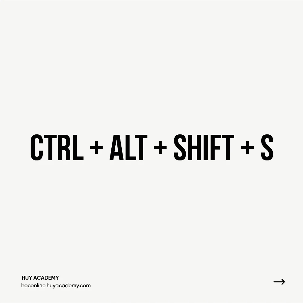 Ctrl + Alt + Shift + S: Lưu tối ưu hóa cho giao diện Web trong Photoshop